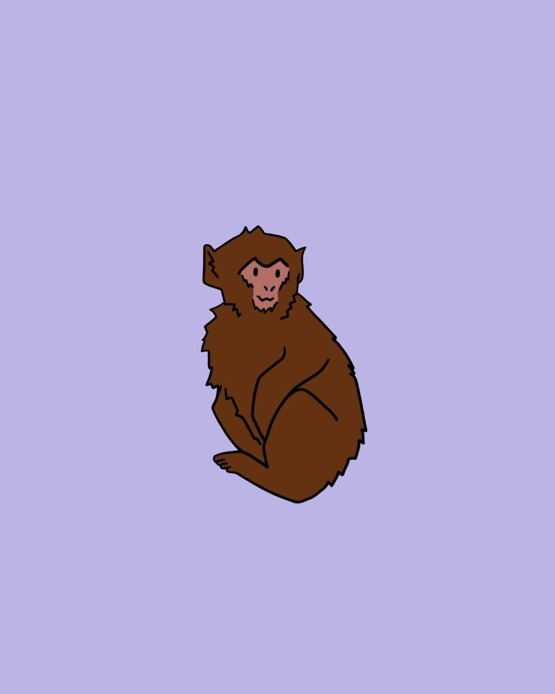 Barbary Macaque pin